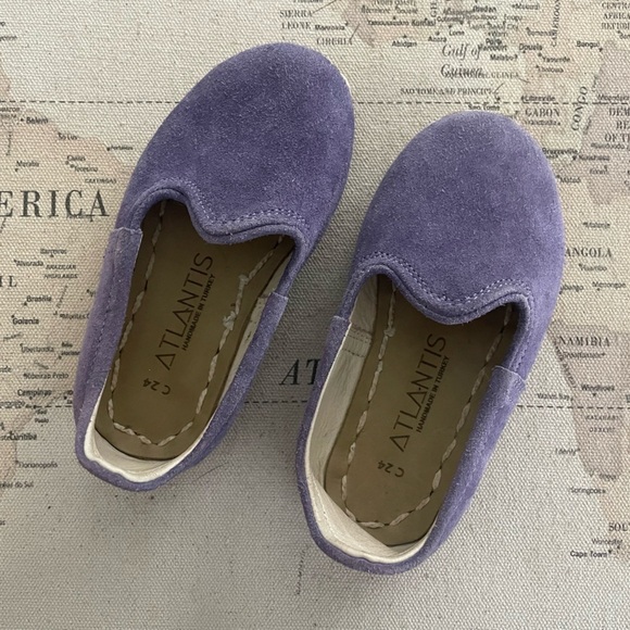 Atlantis Other - Atlantis Barefoot Shoes - Natural Leather Purple Suede Children’s Size C 24 NWOT